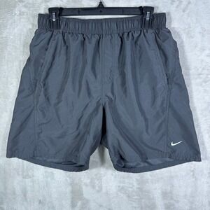 VINTAGE Y2K Nike Men Gray Athletic Shorts Size Medium Gym Silver Grey Tag